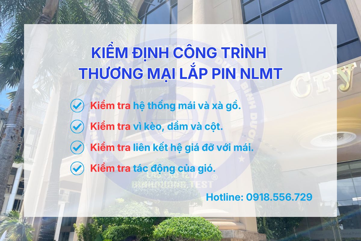 Kiểm Định Công Trình Thương Mại Lắp Pin Năng Lượng Mặt Trời