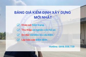 Bảng giá kiểm định xây dựng mới nhất