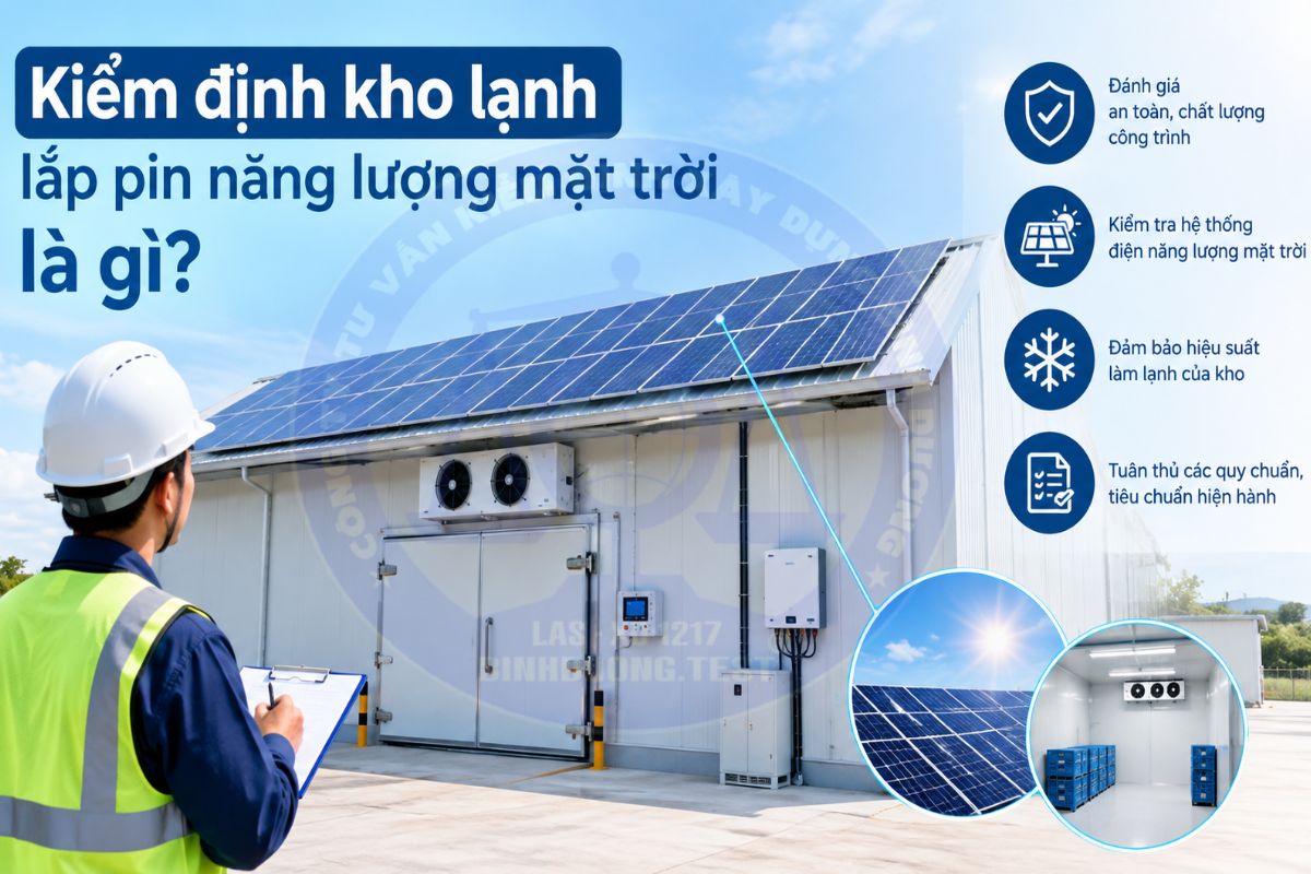 Kiểm định kho lạnh lắp pin năng lượng mặt trời là gì?