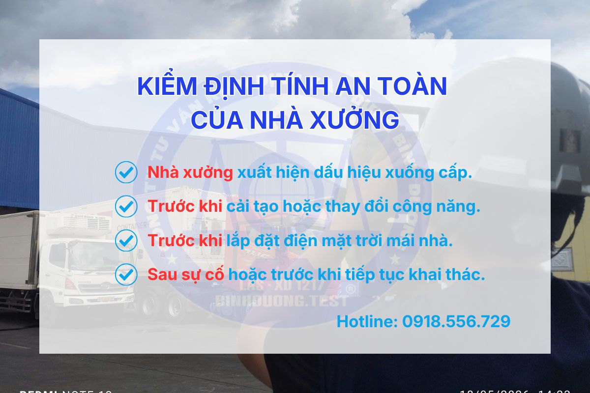 Kiểm định tính an toàn nhà xưởng