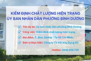 Dự án kiểm định công trình Ủy ban nhân dân phường Bình Dương